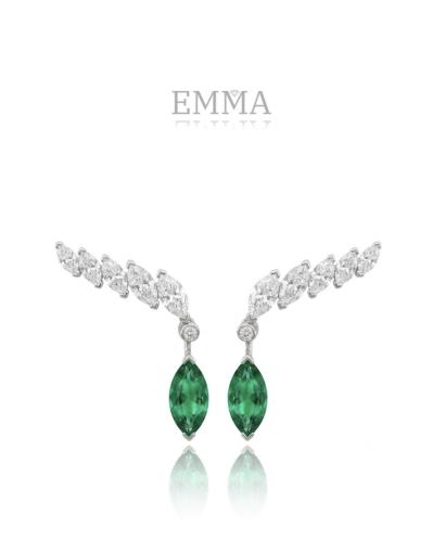 Sterling silver earrings and moissanite diamonds