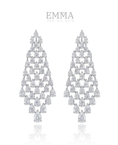 Saltair earrings from sterling silver and moissani...