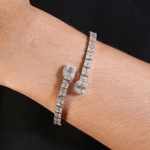 سوار من الفضة الإسترليني 925والماس المويسانيت