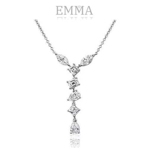 قلادة من الفضة الإسترليني 925وألماس المويسانيت