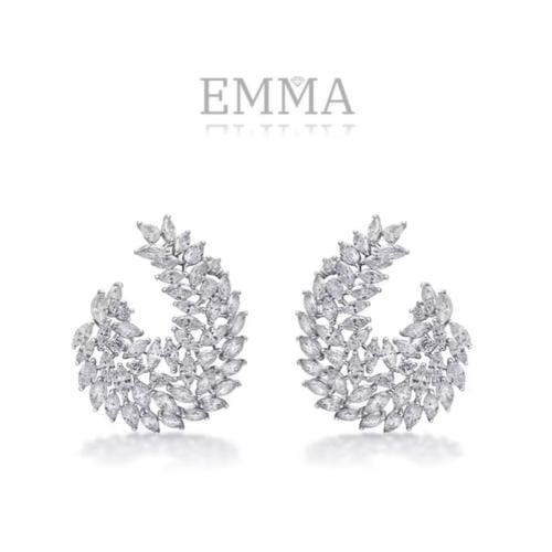 اقراط من الفضة الإسترليني 925والماس المويسانيت