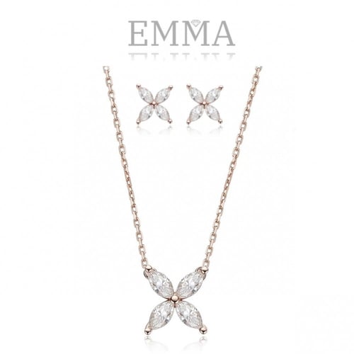 طقم ماركيز من الفضة الأسترليني 925والماس المويساني...