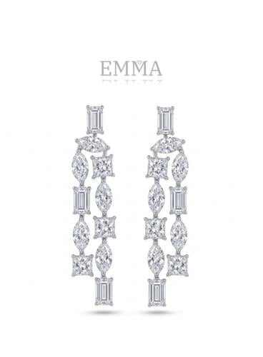 Sterling silver earrings and moissanite diamonds
