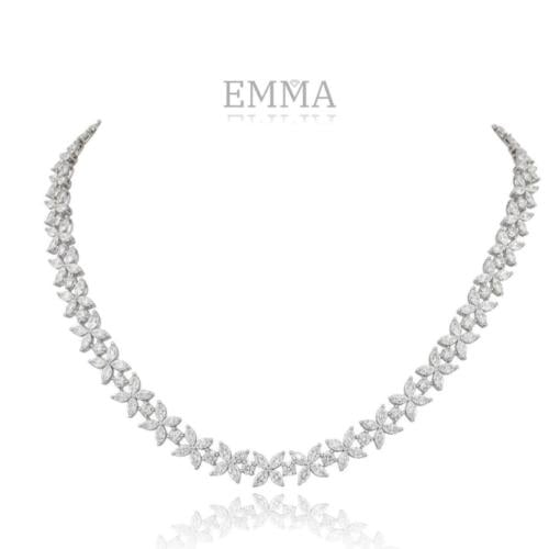 عقد من الفضة الإسترليني 925وألماس المويسانيت