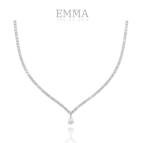 عقد من الفضة الإسترليني 925وألماس المويسانيت