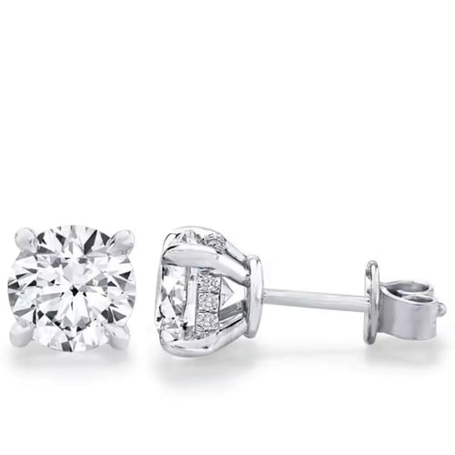 طقم من الفضة الإسترليني 925والماس المويسانيت