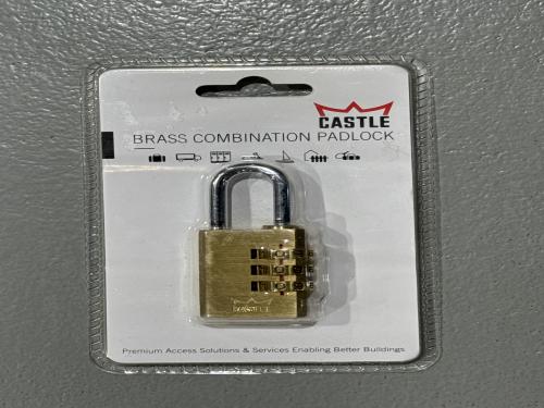 قفل ارقام للسفر نحاس ثقيل كبير ٣٠ مم