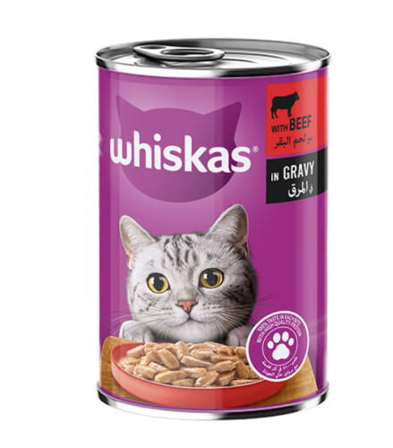 عبوة ويسكاس طعام قطط سنة ١ وما فوق ٤٠٠غ