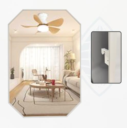 مرايا حديد تعليق جدار ابيض 90*60