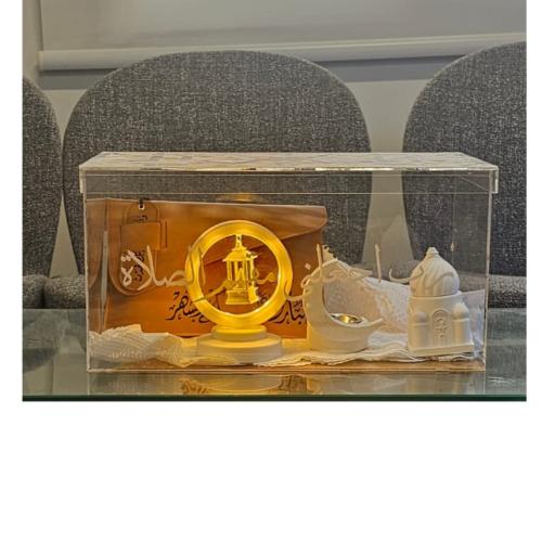 صناديق اكرليك 40*24*20 مع كتابة وزخرفة - فاضي