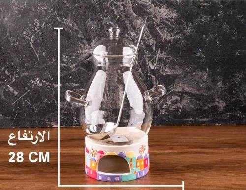 جرة فول قزاز + قاعدة شمعة منارات ملون