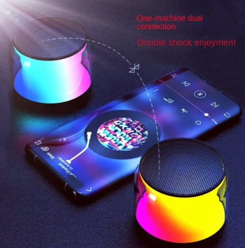 سماعة صغيرة لاسلكية ضوء RGB متعدد