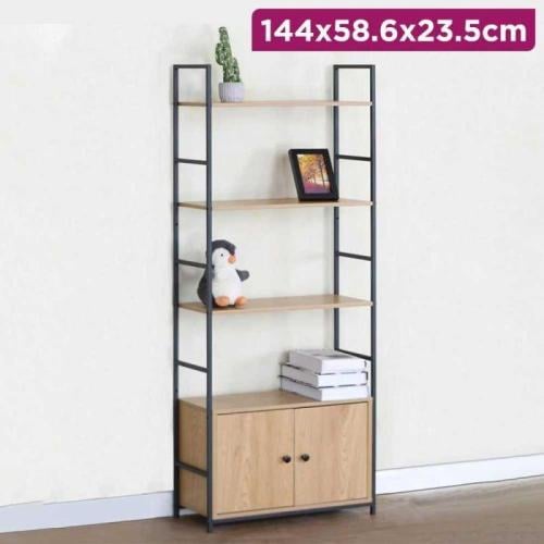 Shelves with cabinet 58.6*23.5*144 - Wooden