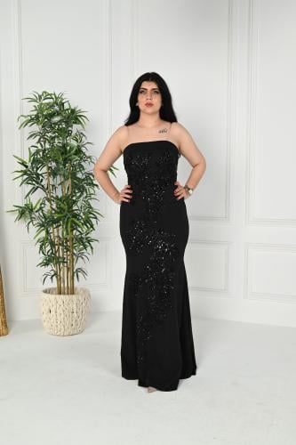 فستان سهرة أنيق باللون الأسود