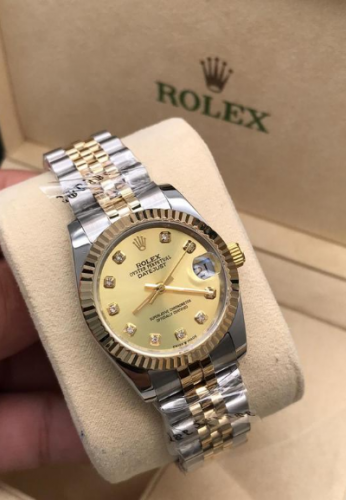 رولكس ديت جست ذهبي وفضي نسائية