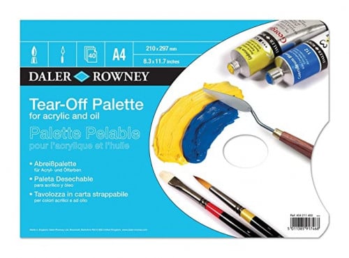 باليت ورقي من دالر روني للأكريلك والألوان الزيتية...