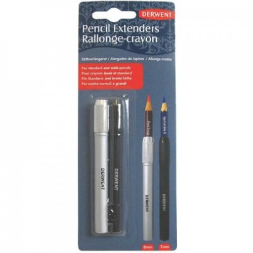 Derwent - مطول للقلم الرصاص - ٨ مم ،فضي-اسود