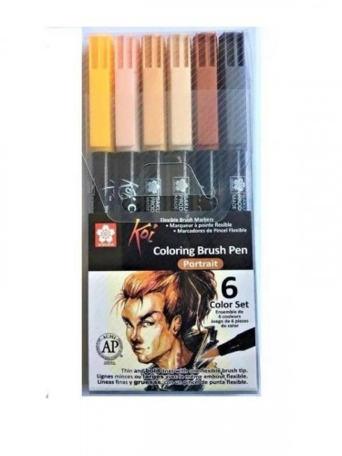 Koi - طقم ماركرز ٦ ألوان - ألوان البشرة