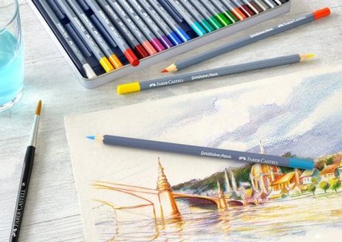 Faber Castell - أقلام ملونة مائية - ٢٤ لون