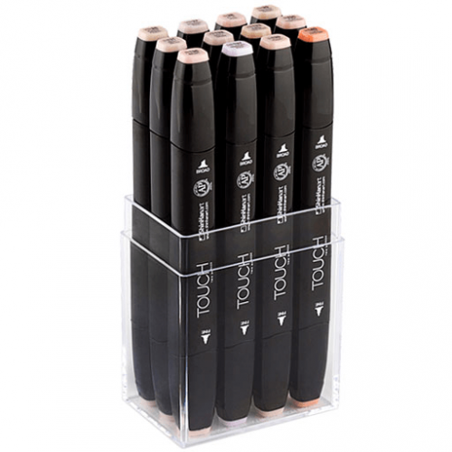 ShinHanArt - طقم ماركرز Touch الكوري - ١٢ لون (ألو...