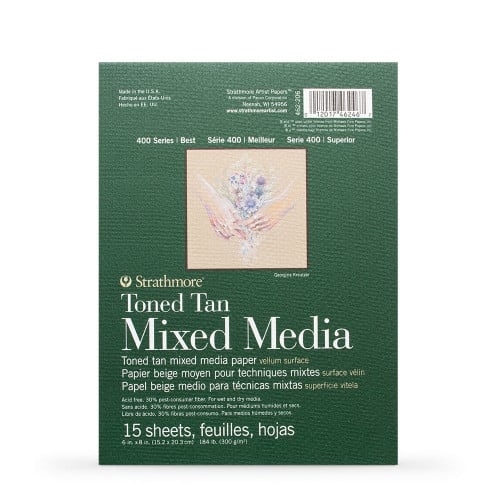 ورق Mixed Media (بيج) | ١٥ ورقة - ٣٠٠ جم - 20.5 *...