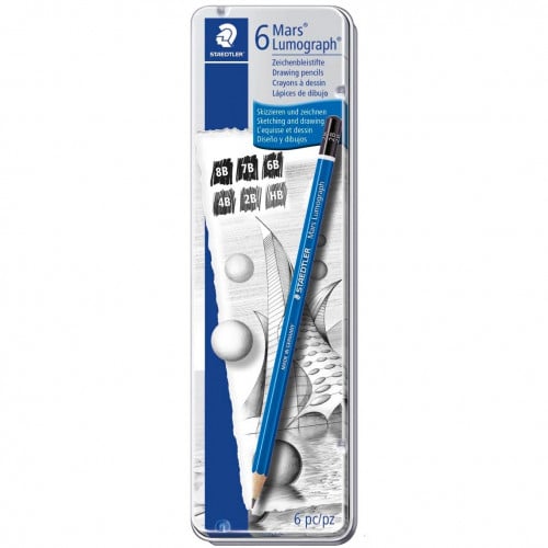 Staedtler Lumograph - طقم جرافيت من ٦ أقلام مختلفة...