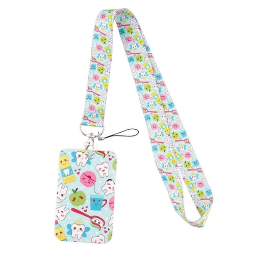 حامل البطاقة على الرقبة