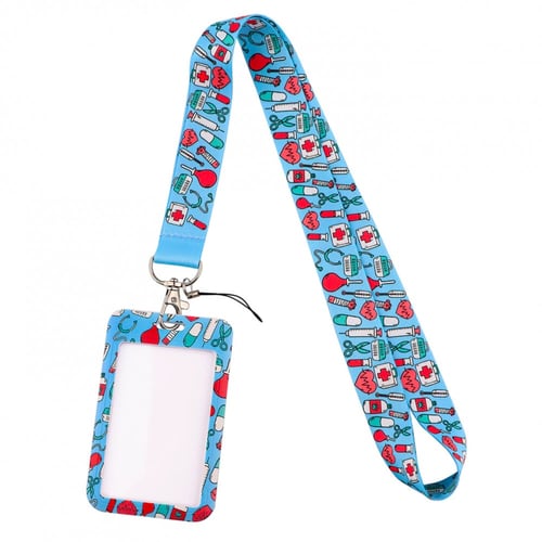 حامل البطاقة على الرقبة