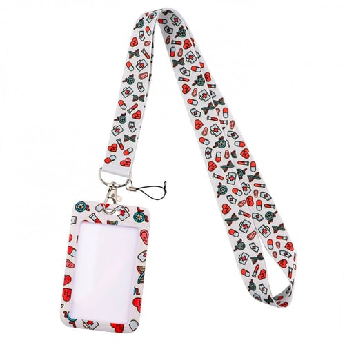 حامل البطاقة على الرقبة