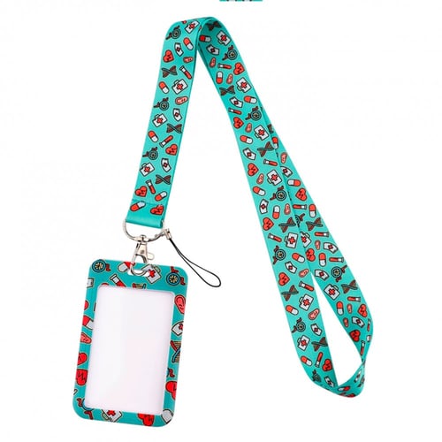 حامل البطاقة على الرقبة