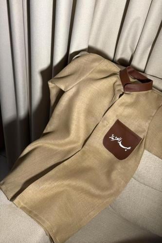 ثوب أطفال لنن للعيد بالاسم
