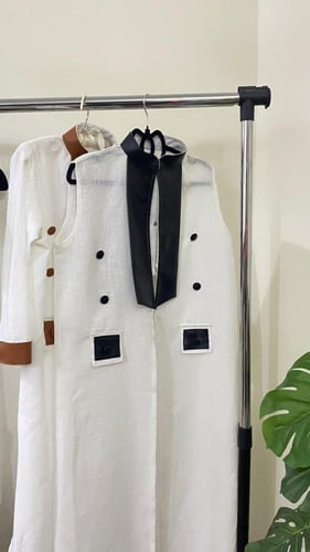 دقله لنن جلد اسود اطفال للعيد