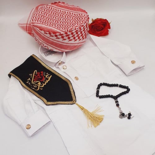 طقم العيد ثوب +وشاح+سبحه +طاقيه