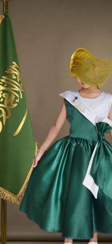 فستان اليوم الوطني السعودي بناتي