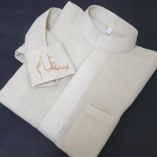 ثوب أطفال لنن للعيد