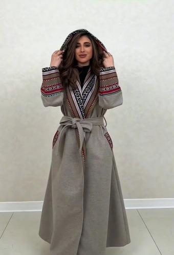 عباية نسائي شتوي رصاصي سدو