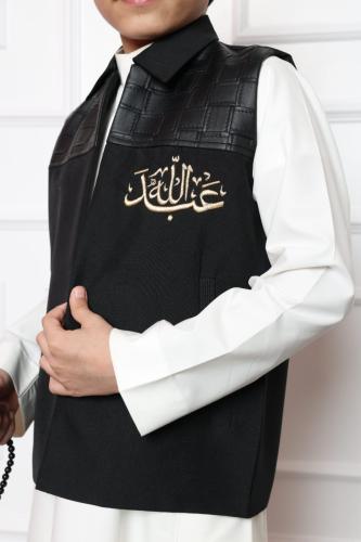 سديري اطفال بوكس ليذرر-لون أسود