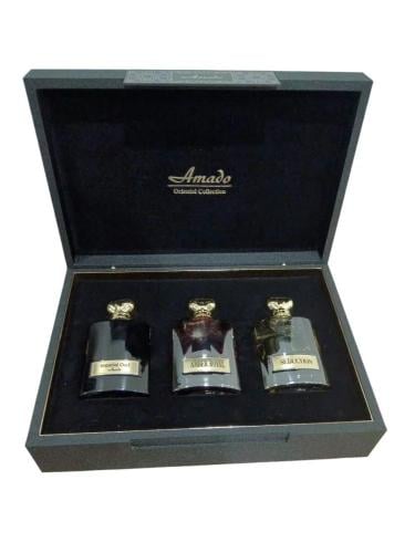 طقم امادو ثلاث قطع -عطر لي مسك-عطر امبر -عطر لذر-ط...