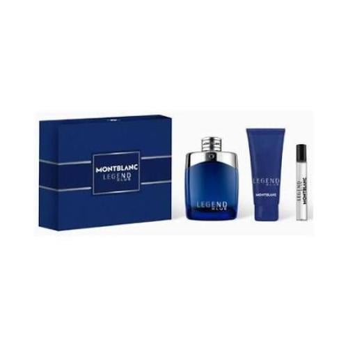 عطر مونت بلانك ليجند بلو للرجال، ماء عطر 100 مل + 7.5 مل + جل استحمام 100 مل