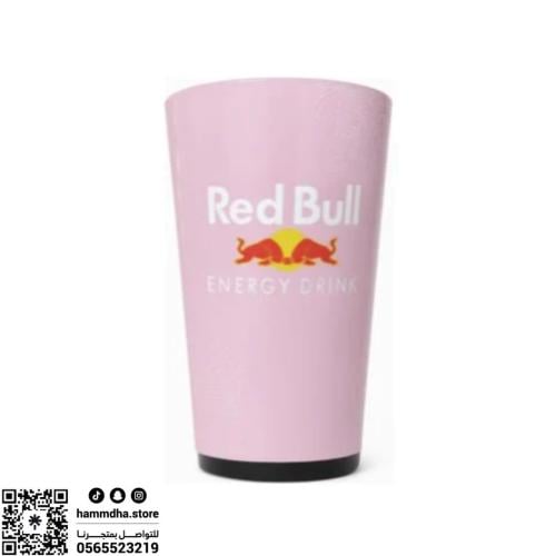 أكواب ريد بول Red Bull مع إضاءة وردي فاتح