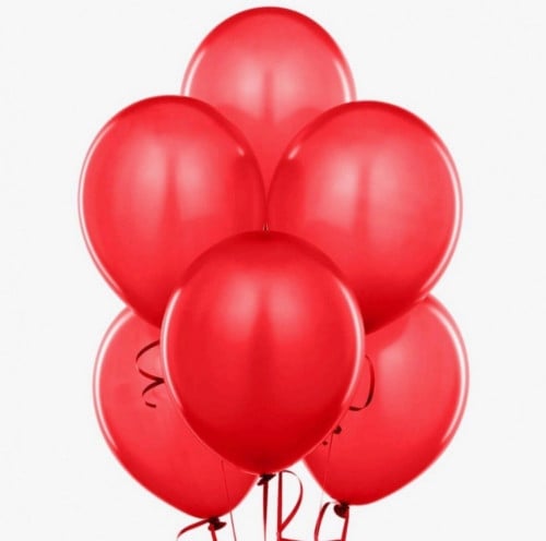 6 بالونات حمراء