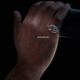 خواتم رجالي - زركون فضه عيار 925 للرجال - الون صدف...