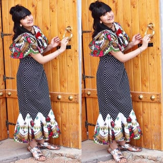 فستان القطن الشعبي