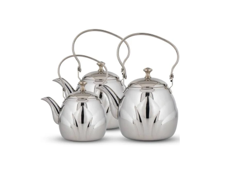 طقم براريد - اباريق - الشاي فضي لماع TTS-122