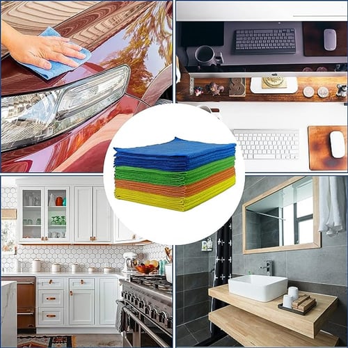 ريكسو منشفة تمسيح ميكرو فايبر 12 حبة مقاس 40*40 سم...