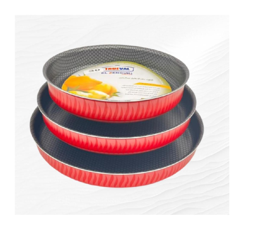 طقم صينية فرن تروفال مصري دائري 3 قطع 26 - 30 - 34