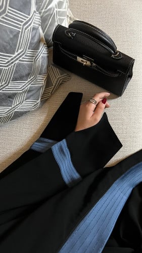 كريب ملكي حرير مقلم