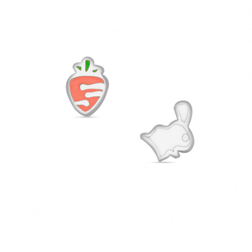 أقراط ستروبيري لفر Strawberry Lover الفضية الطبية