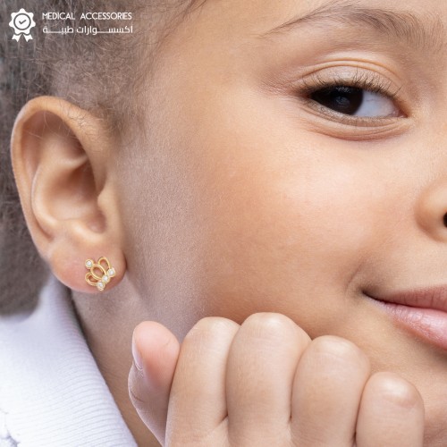 أقراط جيم لايك Gemlike الذهبية الطبية