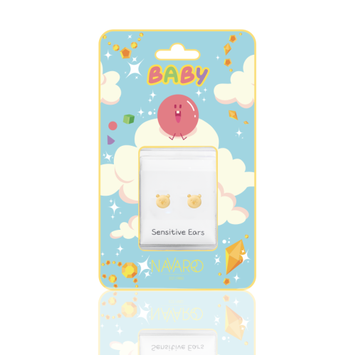 أقراط بيري بير Beary Bear الذهبية الطبية